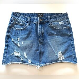 TWELVE BY ONTWELFTH Blue Denim Skirt
